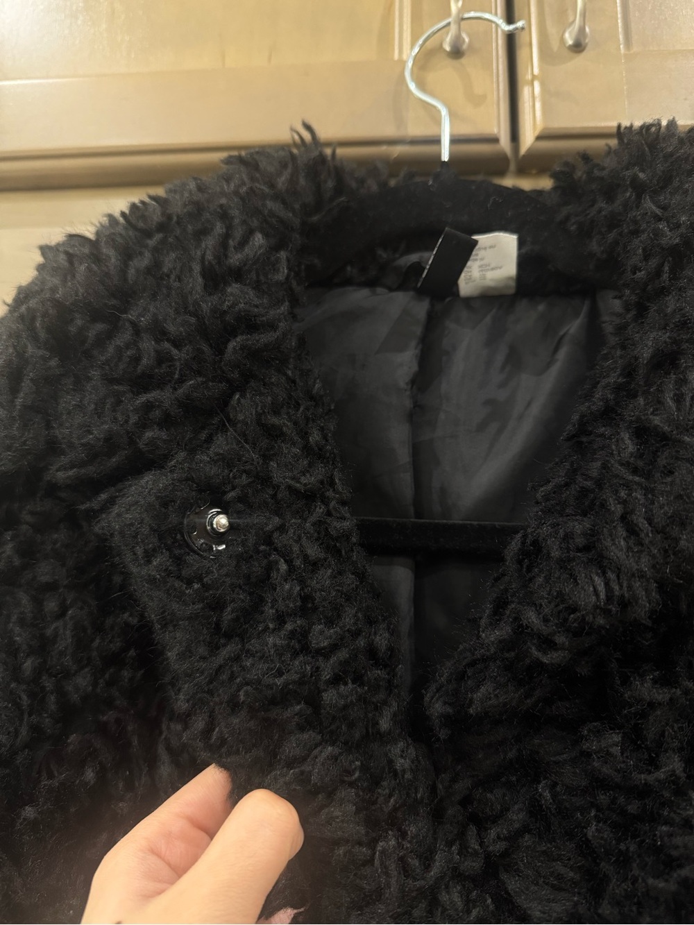 H&M Black Teddy Faux Fur Coat - Picture 5 of 7